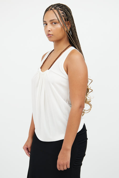 Femme White Rope Tank Top