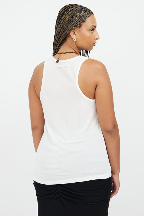 Femme White Rope Tank Top