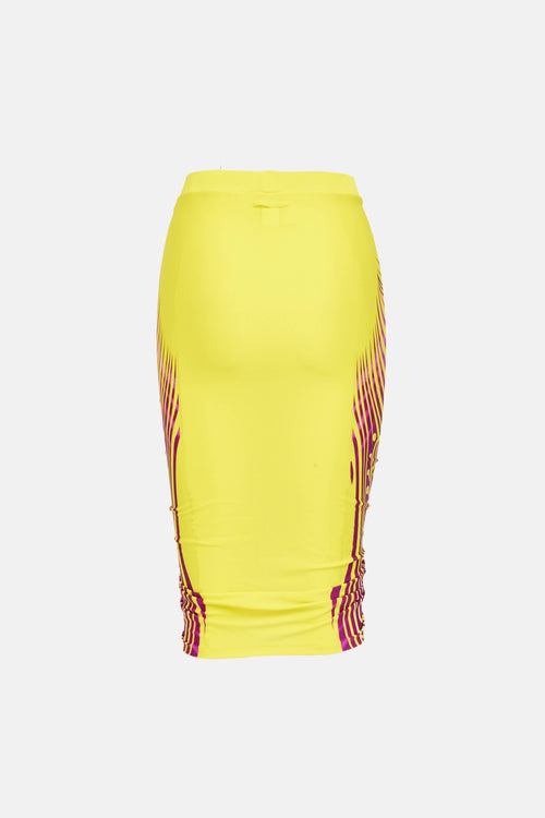  Ruched Printed Skirt