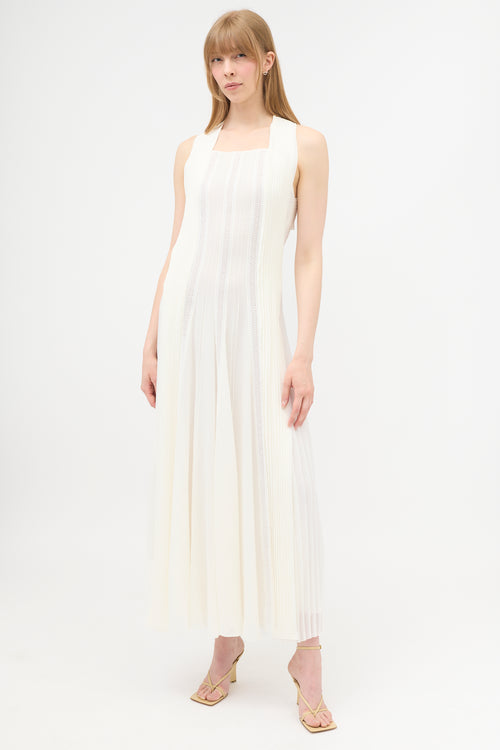 Chloé Pleated Eyelet Dress