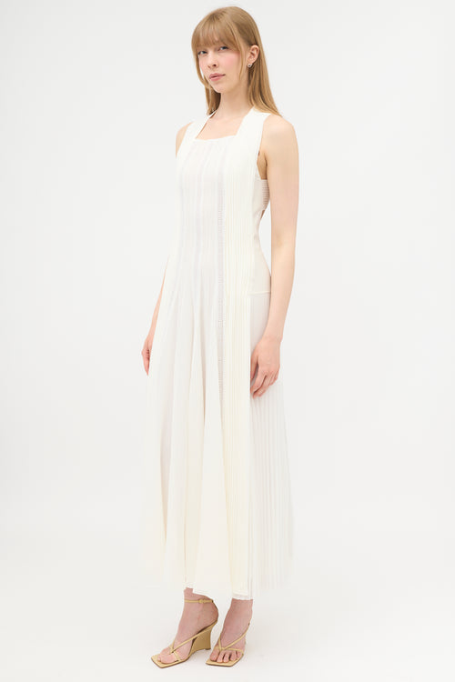 Chloé Pleated Eyelet Dress