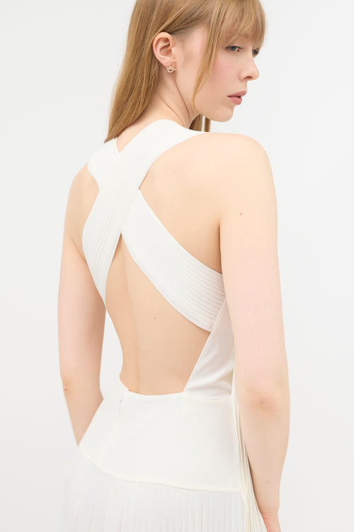 Chloé Pleated Eyelet Dress