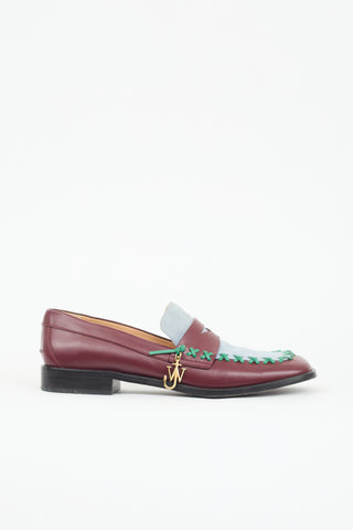 JW Anderson Leather & Suede Stitched Loafer
