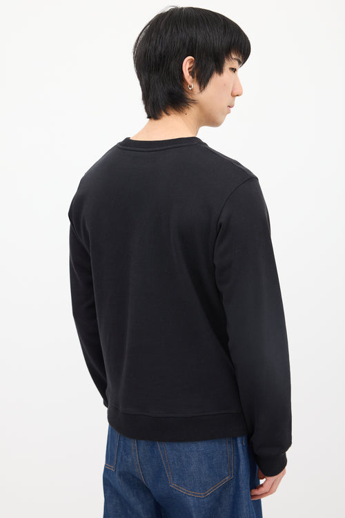 JW Anderson Black & Multi Geometric Graphic Crewneck Sweatshirt