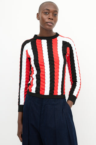 JW Anderson Black & Multi Striped Top