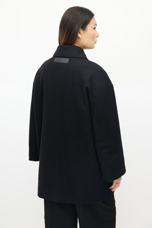 JW Anderson Black Wool Quilted Coat