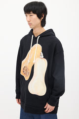 JW Anderson Black & Yellow Squash Graphic Hoodie