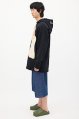 JW Anderson Black & Yellow Squash Graphic Hoodie