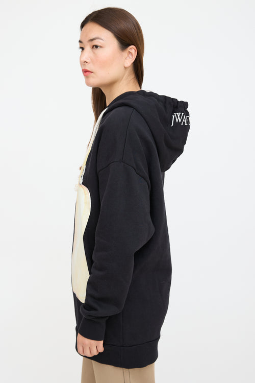 JW Anderson Black & Yellow Squash Hoodie