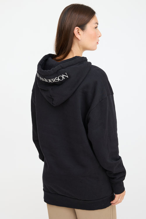 JW Anderson Black & Yellow Squash Hoodie