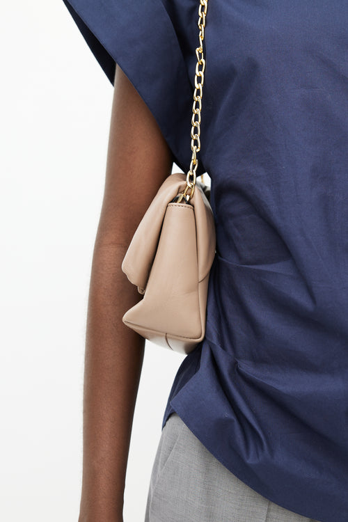 JW Anderson Brown Mini Twister Leather Bag