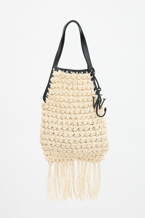 JW Anderson Crochet Fringe Shopper Tote Bag