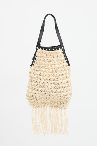 JW Anderson Crochet Fringe Shopper Tote Bag