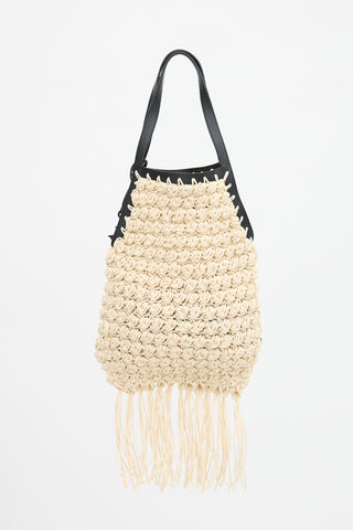 JW Anderson Crochet Fringe Shopper Tote Bag