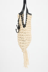 JW Anderson Crochet Fringe Shopper Tote Bag