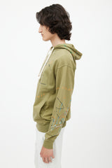 JW Anderson Green & Multicolour Scribble Hoodie