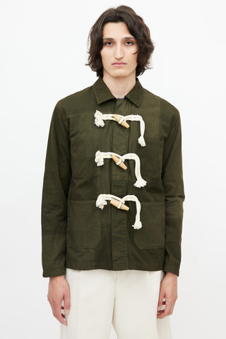 JW Anderson Green Utility Toggle Jacket