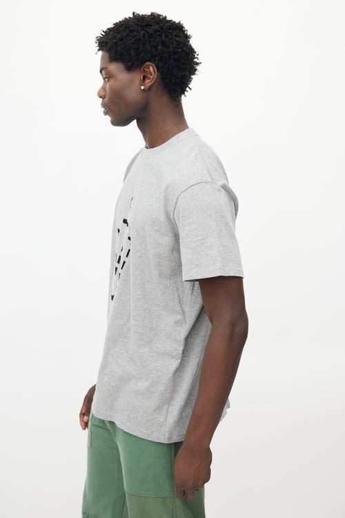 JW Anderson Grey & Black Anchor Logo T-Shirt