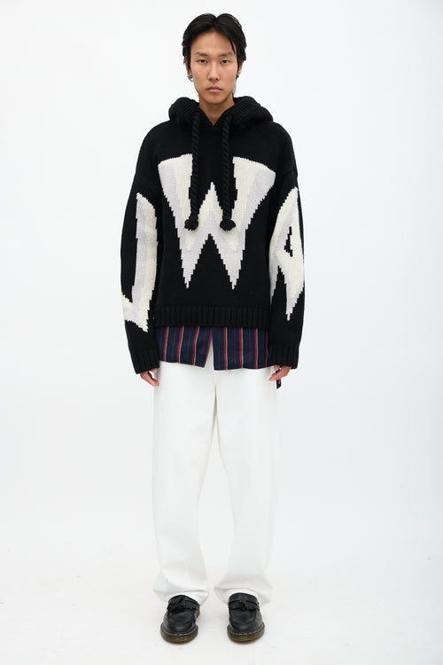 JW Anderson Intarsia Gothic Logo Hoodie