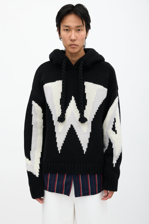 JW Anderson Intarsia Gothic Logo Hoodie