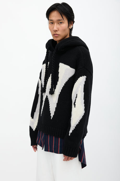 JW Anderson Intarsia Gothic Logo Hoodie