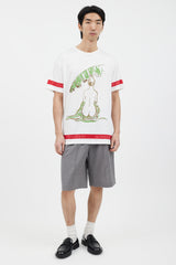JW Anderson White Palm Lady Print T-Shirt
