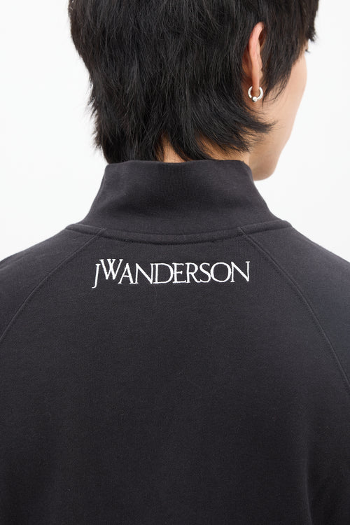 JW Anderson X Pol Anglada Black & Multi Quarter Zip Sweatshirt