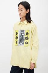 JW Anderson Yellow & Multicolour Printed Striped Shirt