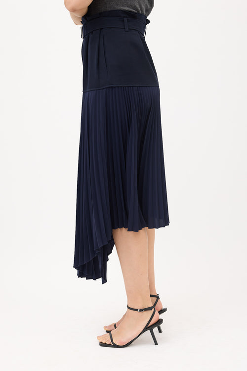 JW Anderson Asymmetric Pleated Midi Skirt