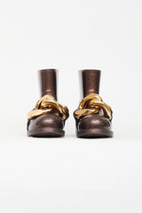 JW Anderson Brown Glitter Rubber Ankle Boot