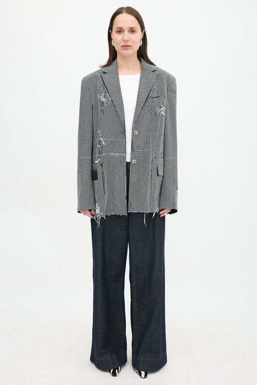 JW Anderson Denim Embellished Blazer