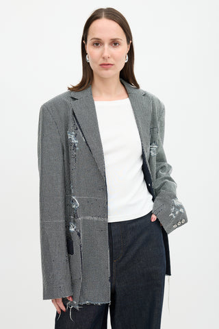 JW Anderson Denim Embellished Blazer