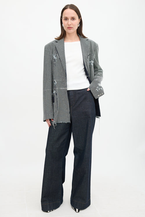 JW Anderson Denim Embellished Blazer