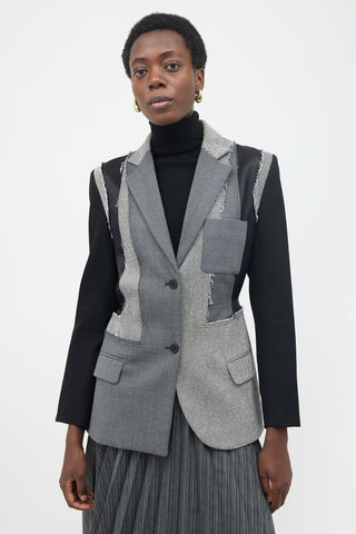 JW Anderson Fall 2019 Wool Patchwork Blazer