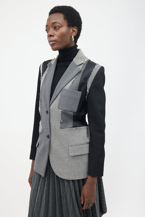 JW Anderson Fall 2019 Wool Patchwork Blazer