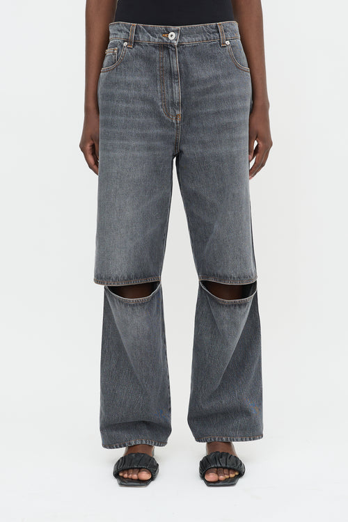 JW Anderson Cut Out Wide Leg Jeans