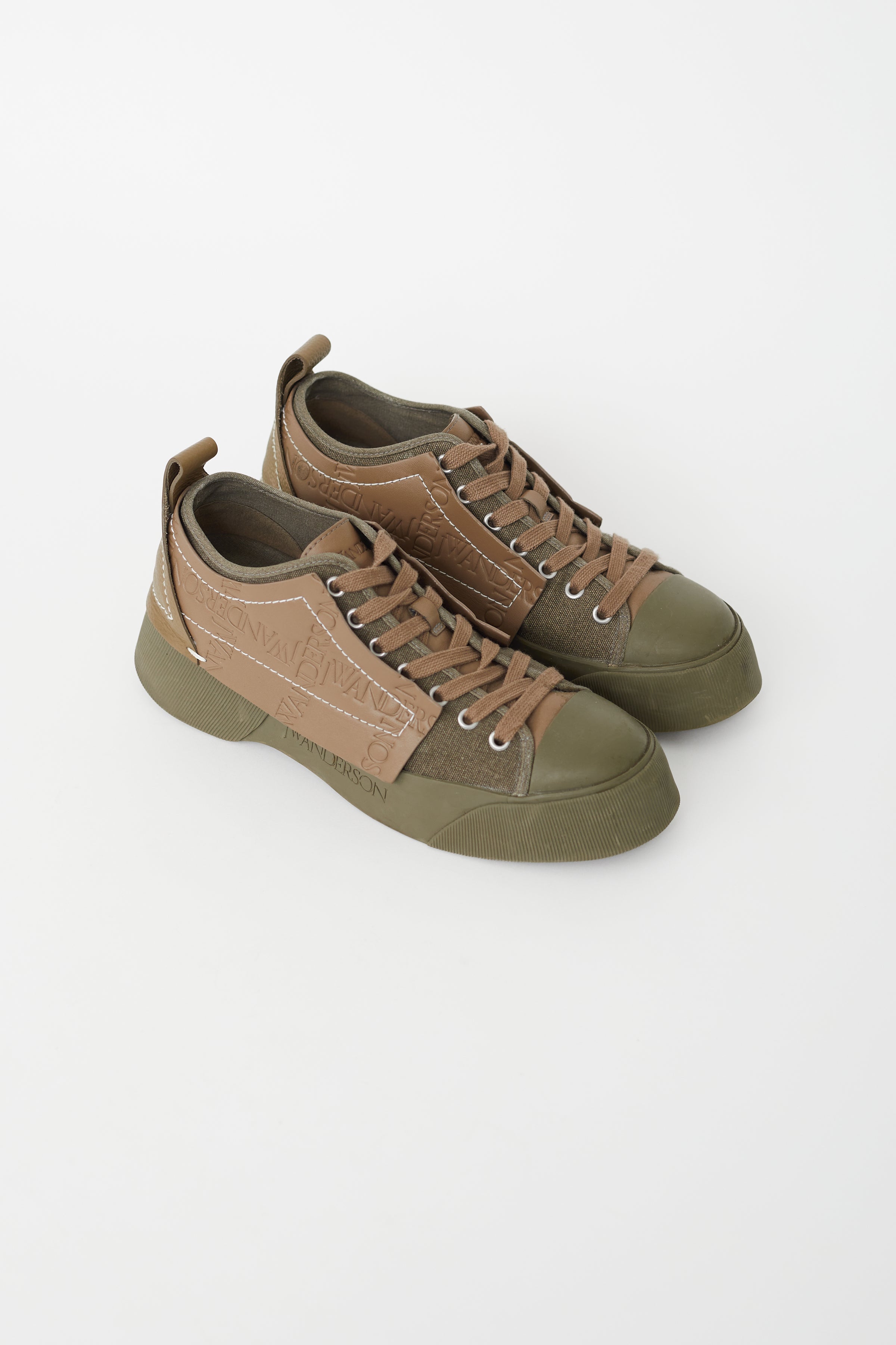 JW Anderson // Khaki Green Chunky Low Top Sneaker – VSP Consignment