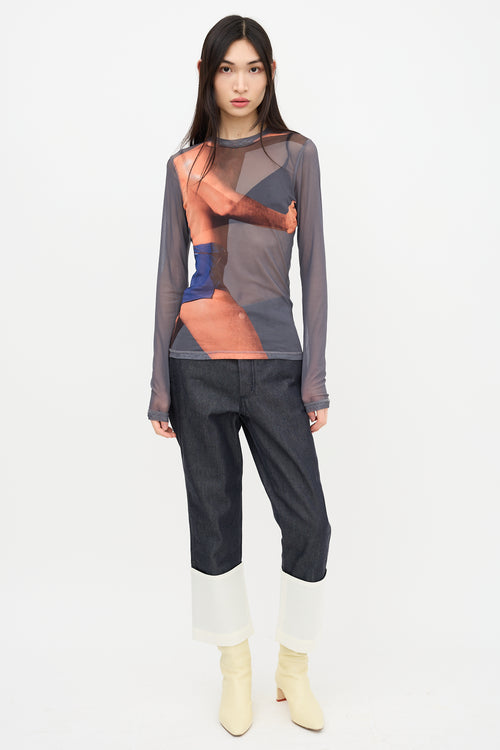 JW Anderson Mesh Profile Stud Top