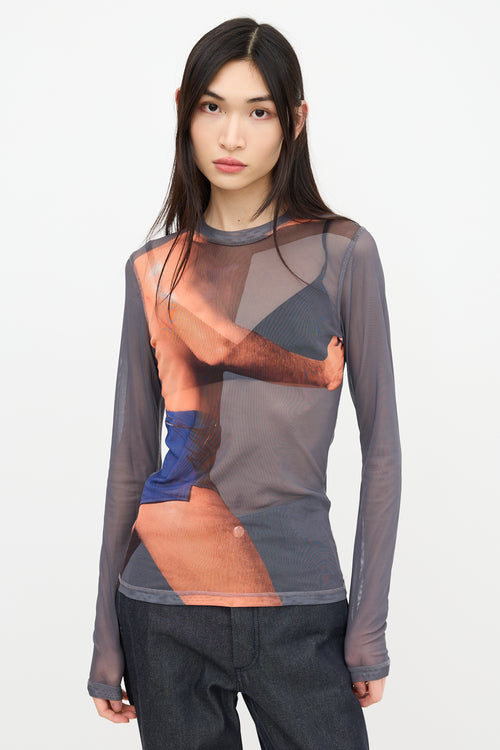JW Anderson Mesh Profile Stud Top