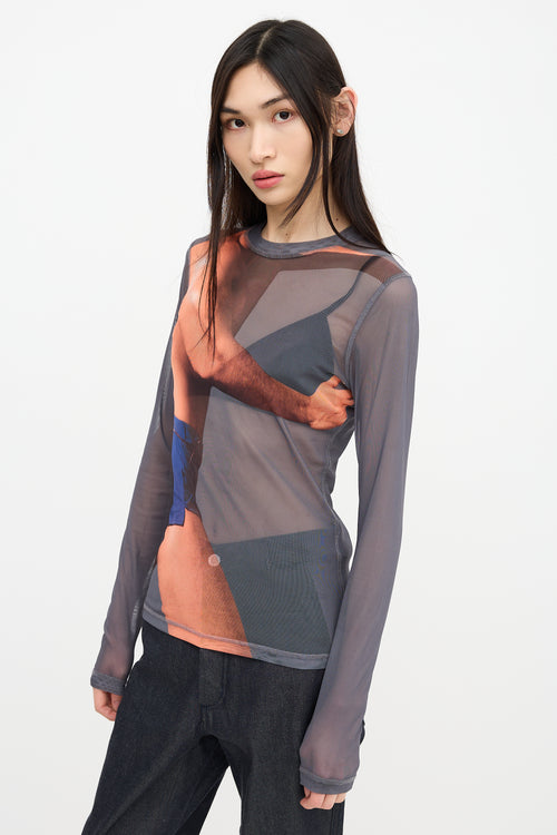 JW Anderson Mesh Profile Stud Top