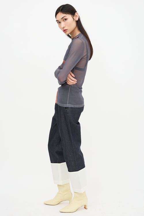 JW Anderson Mesh Profile Stud Top