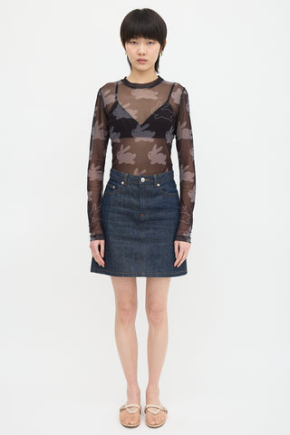JW Anderson Mesh Printed Top