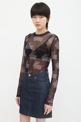 JW Anderson Mesh Printed Top