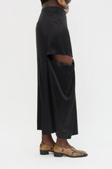 JW Anderson Silk Satin Cut Out Skirt