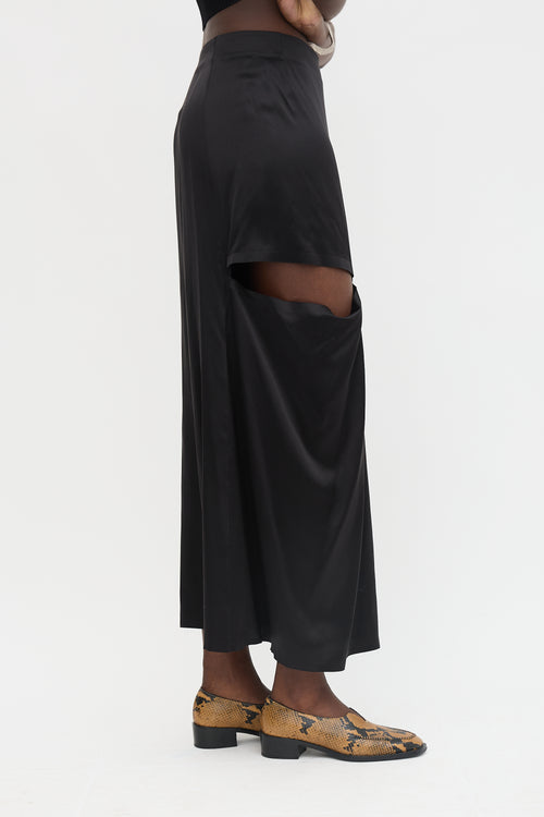 JW Anderson Silk Satin Cut Out Skirt
