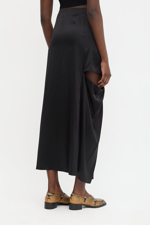 JW Anderson Silk Satin Cut Out Skirt