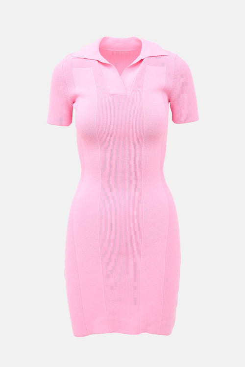 Jacquemus Ribbed Knit Polo Dress