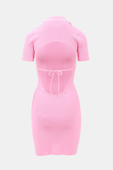 Jacquemus Ribbed Knit Polo Dress