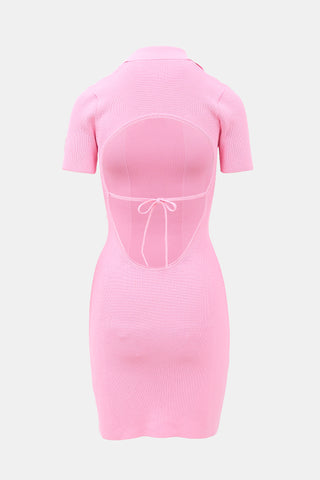 Jacquemus Ribbed Knit Polo Dress