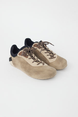 Jacquemus Beige & Brown Suede Esca Sneaker